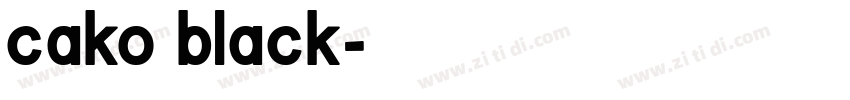 cako black字体转换